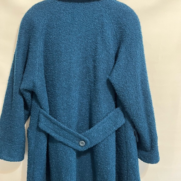 Utex Vintage winter coat popcorn material blue EUC. Sz 6 lined deep pockets - Picture 9 of 13